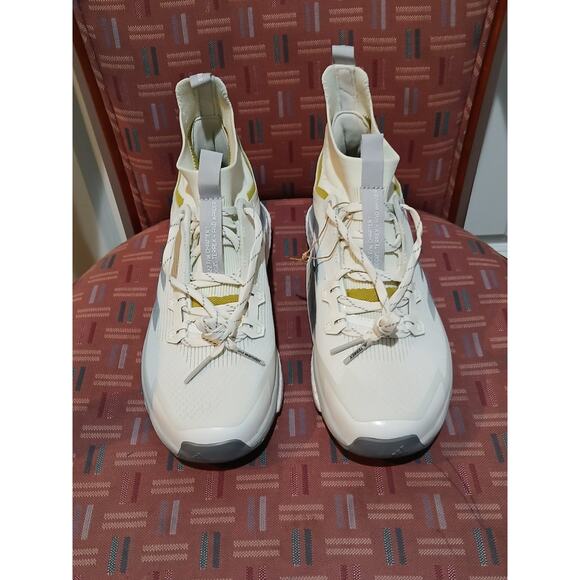 New Wonen's 8 Adidas Terrex Free Hiker 2.0 Wander X Trail Shoes White/Yellow - Picture 1 of 9